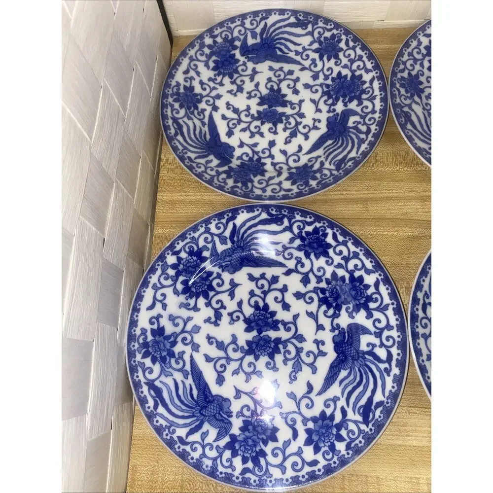 Set Of 8 Salad Lunch Plates 7-3/4” NORITAKE HOWO Flying Phoenix Japan